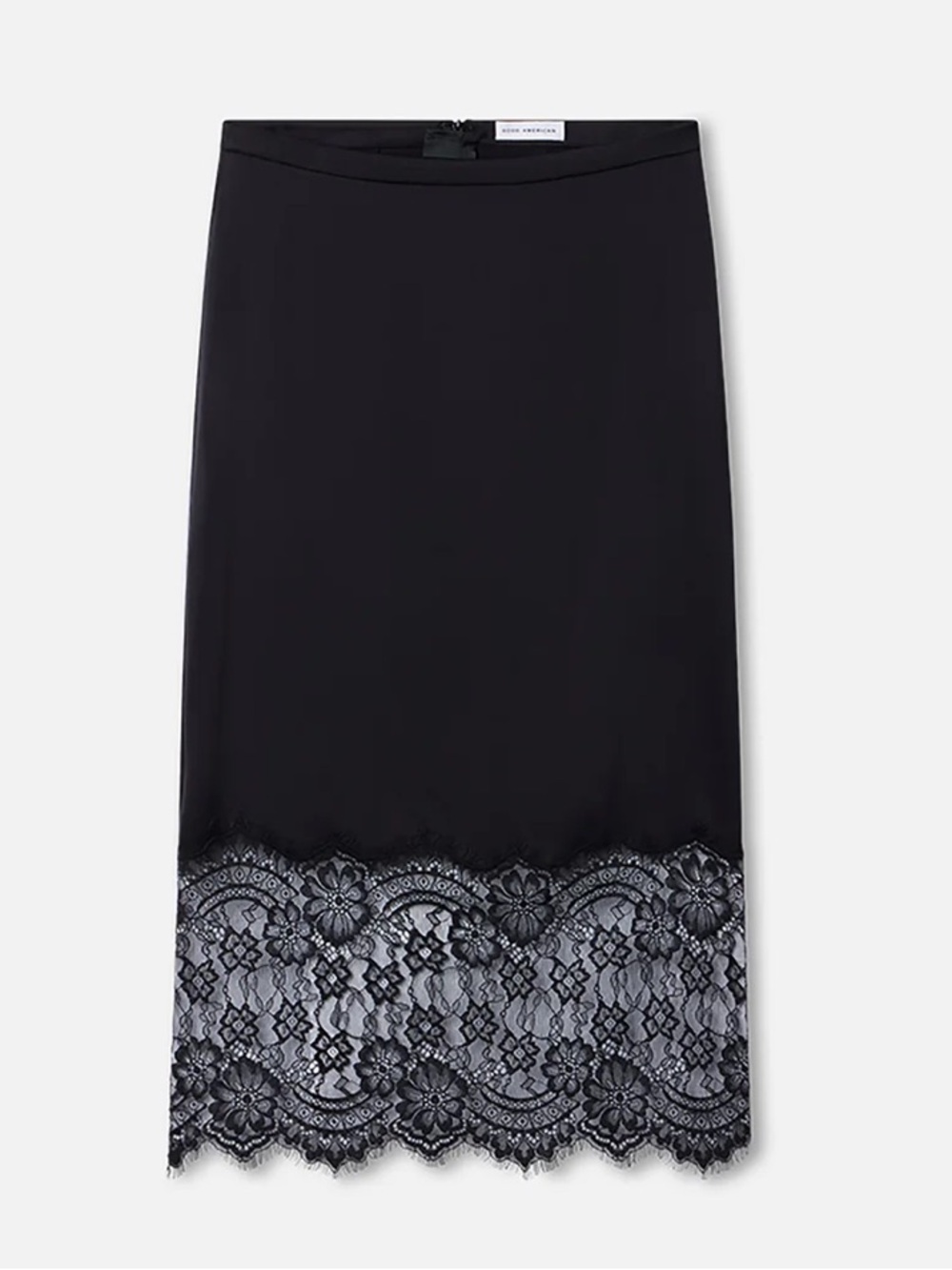 Good American Black Satin Lace Skirt and Cami set - Picture 4 of 8
